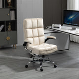 Office Chair Velvet Home Ergonomic Swivel Adjustable Tilt Angle and Flip-up Arms