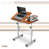 EKKIO Mobile Desk Half Tilt Oak EK-MD-102-VAC