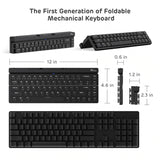 Royal Kludge RK925 Dual Mode Low Profile 60% Foldable Mechanical Keyboard Black (Red Switch)