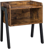 VASAGLE Side Table Rustic Brown and Black LET54X
