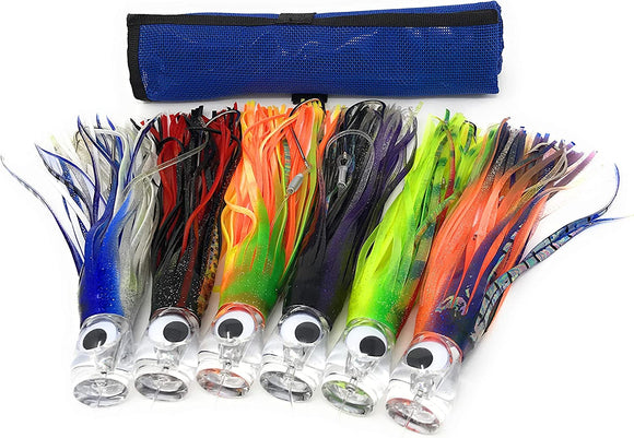 Capt Jay Fishing trolling Lure (9 inch) 6pcs Package Fishing trolling Lure Offshore