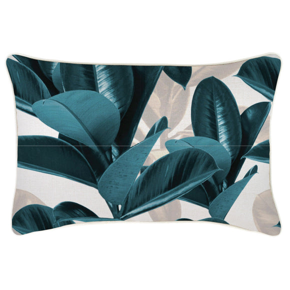 Cushion Cover-With Piping-Lux Teal-35cm x 50cm