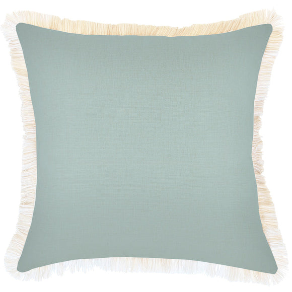 Cushion Cover-Coastal Fringe Natural-Seafoam-60cm x 60cm