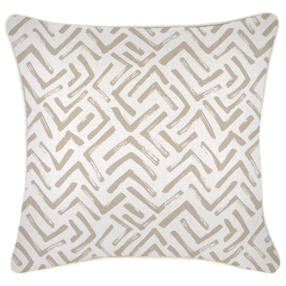 Cushion Cover-With Piping-Tribal-Beige-45cm x 45cm