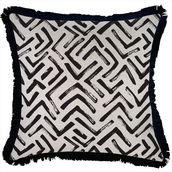 Cushion Cover-Coastal Fringe-Tribal-45cm x 45cm