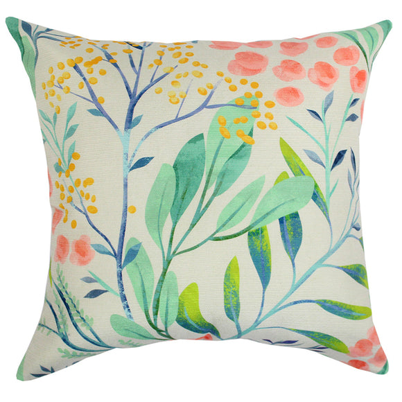 Cushion Cover-Watercolour Branches Summer-Single Sided-No Piping-45cm x 45cm