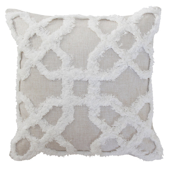 Cushion Cover-Boho Textured Single Sided-Lattice-50cm x 50cm