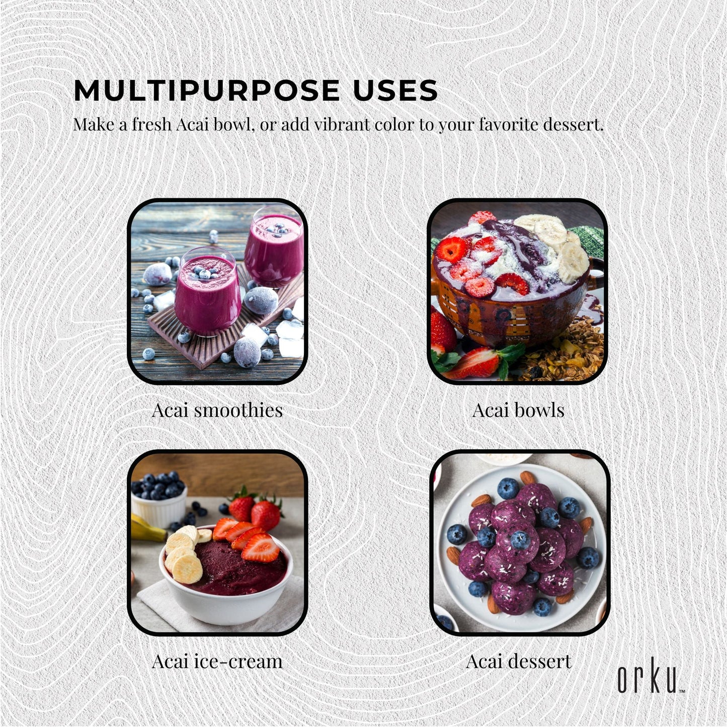 700g Acai Powder Bucket 100% Organic - Superfood Amazon Berries