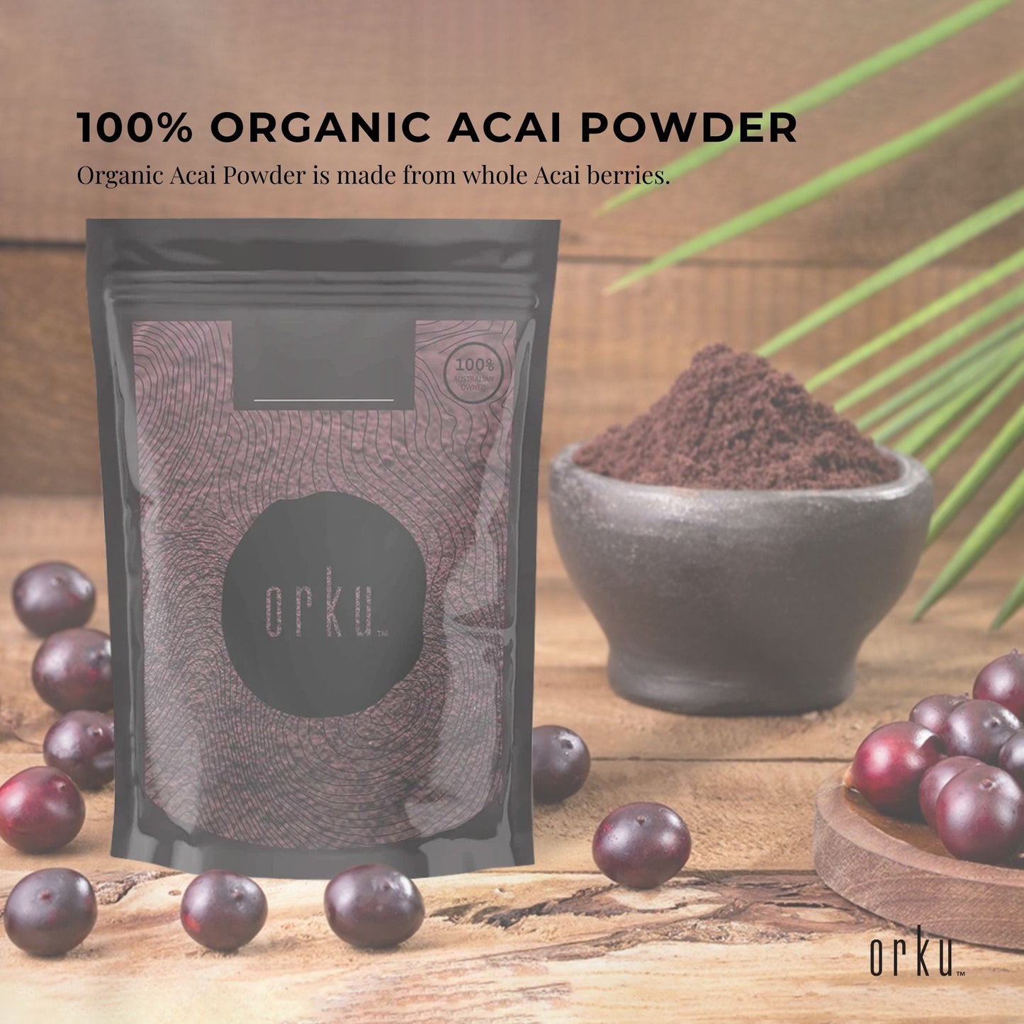 2Kg Acai Powder 100% Organic - Superfood Amazon Berries