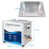 10L Digital Ultrasonic Cleaner Jewellery and Gold Ultra Sonic Bath Degas Parts Cleaning