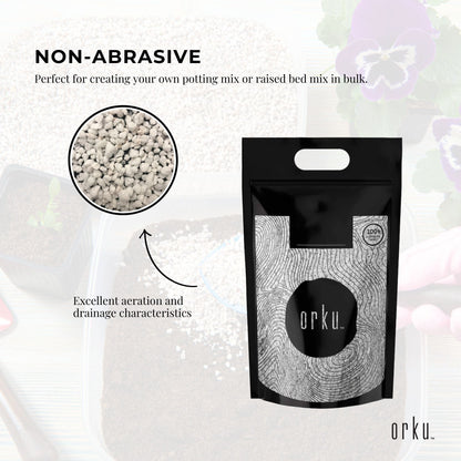 Orku 50L Perlite Coarse Premium Soil Expanded Medium Plants Hydroponics