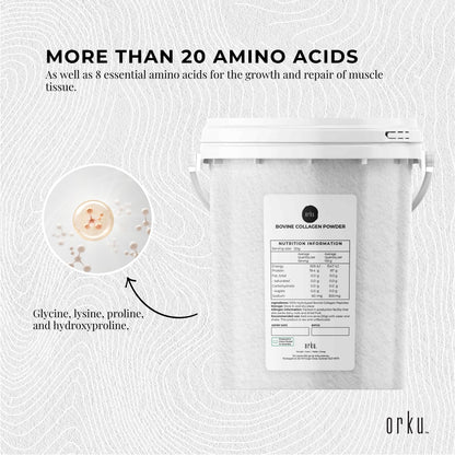 600g Collagen Powder Bucket - Bovine Protein Peptide Supplement Unflavoured