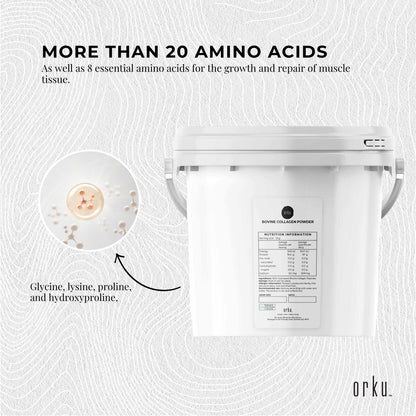 2.5Kg Collagen Peptide Powder Bucket - Bovine Protein Peptide Supplement Unflavoured

Boost your body's collagen production with our 2.5 kg Collagen Powder Bucket. Made from high-quality bovine protein peptides, this unflavored supplement provides essential amino acids for stronger, healthier hair, skin, nails, and joints. With no added flavours, you can easily mix it into your favorite drinks or foods.