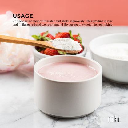 2.5Kg Collagen Peptide Powder Bucket - Bovine Protein Peptide Supplement Unflavoured

Boost your body's collagen production with our 2.5 kg Collagen Powder Bucket. Made from high-quality bovine protein peptides, this unflavored supplement provides essential amino acids for stronger, healthier hair, skin, nails, and joints. With no added flavours, you can easily mix it into your favorite drinks or foods.