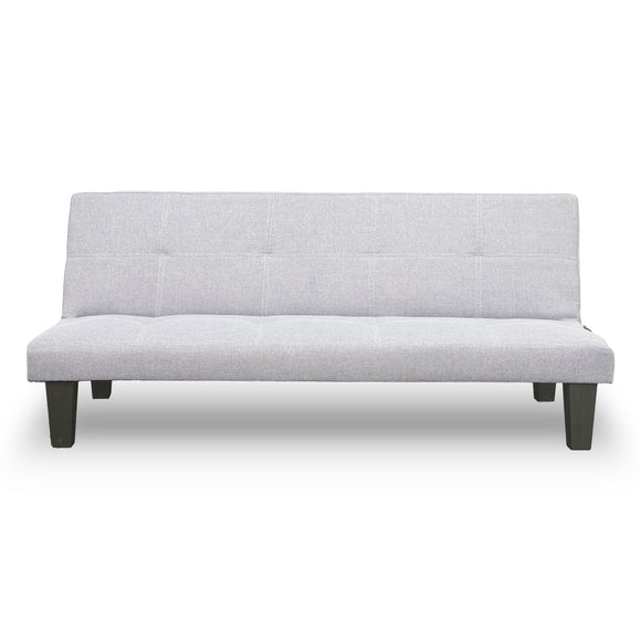 Sarantino Linen Sofa Bed Lounge Couch Futon Furniture Seat Adjustable Suite Wood 2 Seater Light Grey