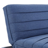 Sarantino 3 Seater Modular Linen Fabric Sofa Bed Couch  - Dark Blue