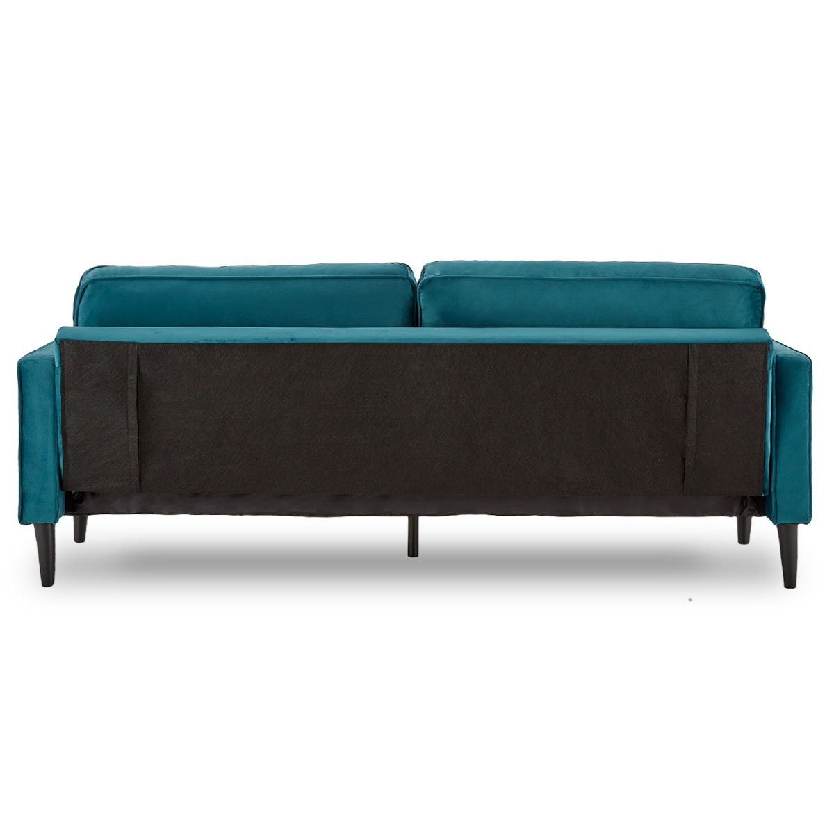 Sarantino Faux Velvet Sofa Bed Couch Furniture Lounge Suite Seat Green