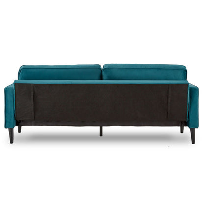 Sarantino Faux Velvet Sofa Bed Couch Furniture Lounge Suite Seat Green