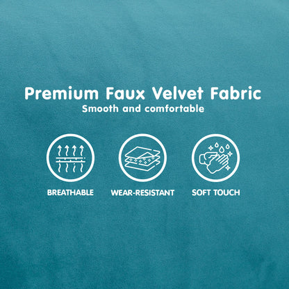 Sarantino Faux Velvet Sofa Bed Couch Furniture Lounge Suite Seat Green