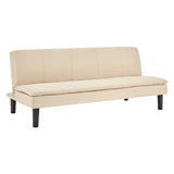 Sarantino 3 Seater Modular Faux Linen Fabric Sofa Bed Couch - Beige