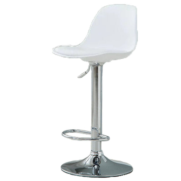 Bar Stools Kitchen Bar Stool Leather Barstools Swivel Gas Lift Counter Chairs x2 BS8402 White