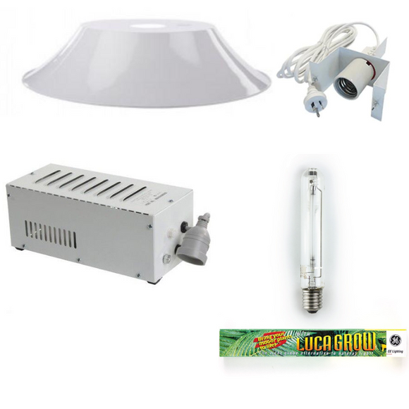 600w HPS Grow Light Kit with Lucagrow Bulb and 900mm Deep Bowl Reflector