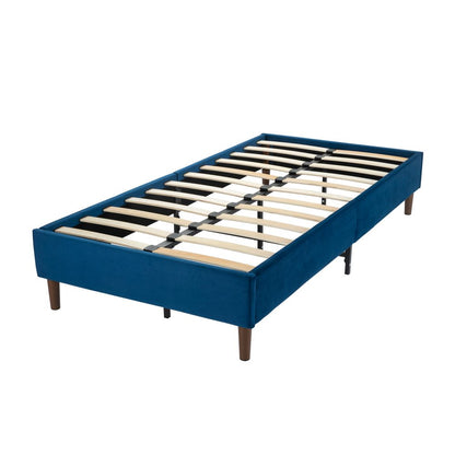 Velvet Blue Bed Frame – Queen