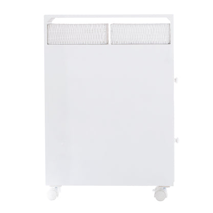 Removable Bathroom Side Cabinet Toilet Caddy with Storage Drawers- White