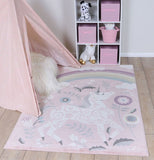 Nova Kids Pink Unicorn Rug 120x170 cm