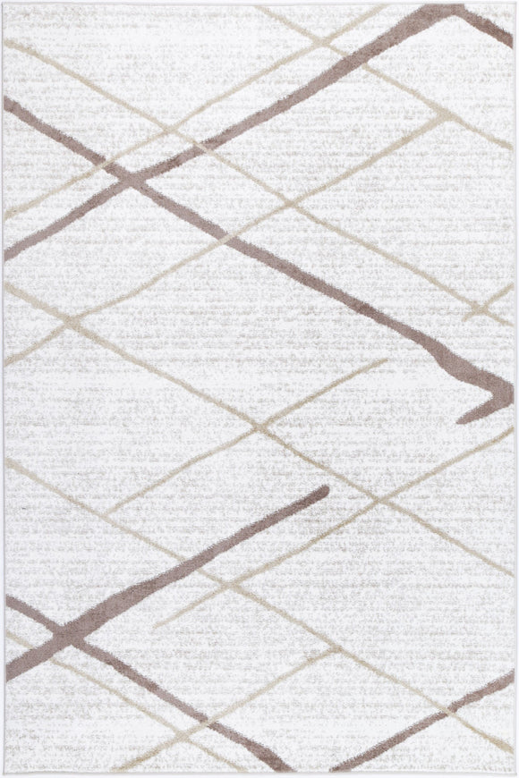 Windjana Abstract Stripe Latte Rug 80x150cm
