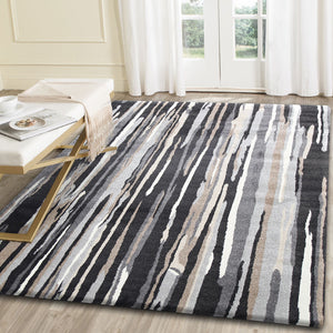 Morisot Dark Brown Vertical Stripes Rug 120x160cm