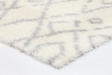 Moroccan Cream and Silver Fes Rug 200X290cm