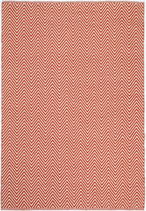 Natura Wool Orange Red Chevron Rug 120x170 cm