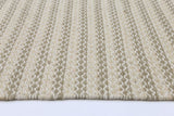 Natura Wool Beige Striped Rug 200x290 cm
