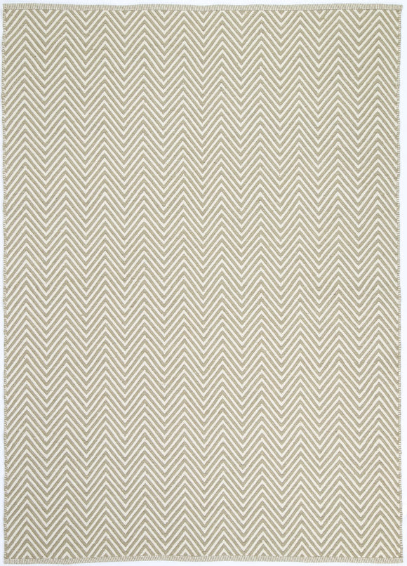 Natura Wool Limestone Beige Chevron Rug 200x290 cm