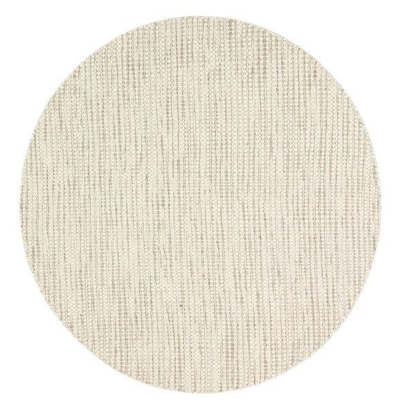 Scandi Beige Brown Reversible Wool Round Rug 200x200 cm Round