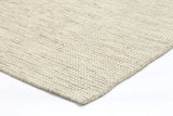 Scandi Beige Brown Reversible Wool Rug 80x300 cm