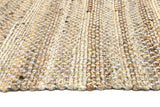Taj Blue Natural Basket Weave Jute Rug 150x220cm