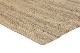 Taj Grey Natural Basket Weave Jute Rug 150x220cm
