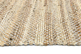 Taj Blue Natural Basket Weave Jute Rug 190x280cm