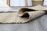 Taj Grey Natural Basket Weave Jute Rug 230x320cm