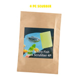 4X Minfactory Fish Tank Moss Scrubber Scraper Iron Glass Acrylic Algae Cleaner Brush