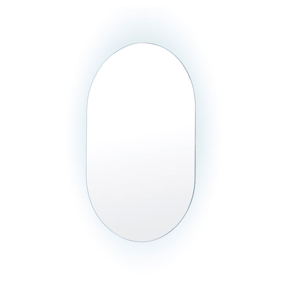 La Bella LED Wall Mirror Oval Touch Anti-Fog Makeup Decor Bathroom Vanity 50 x 75cm