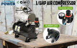 Dynamic Power Air Brush Compressor for Air Brush Spray 1/6HP 3L