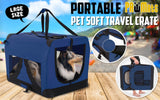 Paw Mate Blue Portable Soft Dog Cage Crate Carrier XL