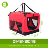 Paw Mate Red Portable Soft Dog Cage Crate Carrier XL