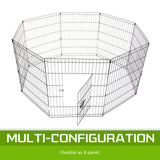 Paw Mate Pet Playpen 8 Panel 30in Foldable Dog Cage + Cover