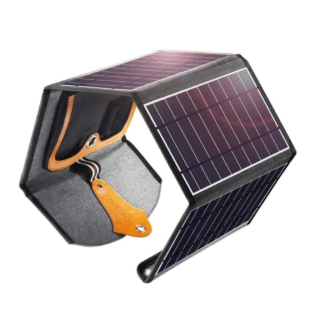 Solar Panel Charger CHOETECH SC005 22W Portable Waterproof Foldable  (Dual USB Ports)