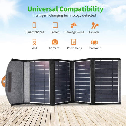 Solar Panel Charger CHOETECH SC005 22W Portable Waterproof Foldable  (Dual USB Ports)