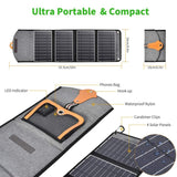 Solar Panel Charger CHOETECH SC005 22W Portable Waterproof Foldable  (Dual USB Ports)